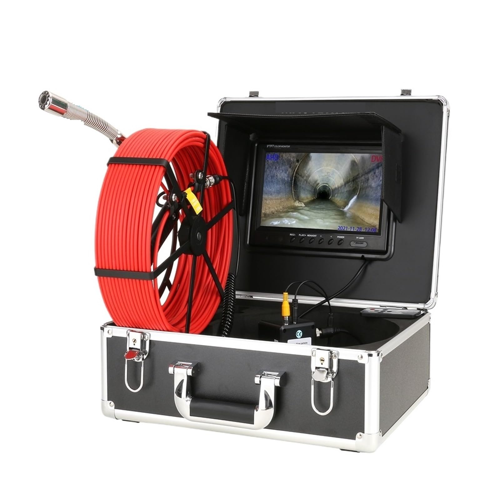 YNIYUJKL Drain Inspection Camera Dvr 9" Sewer Pipe Inspection Video Camera Ip68 Ahd 1080P Drain Sewer Pipeline Industrial Endoscope System With 12Pcs Led Lights,One Color-30M
