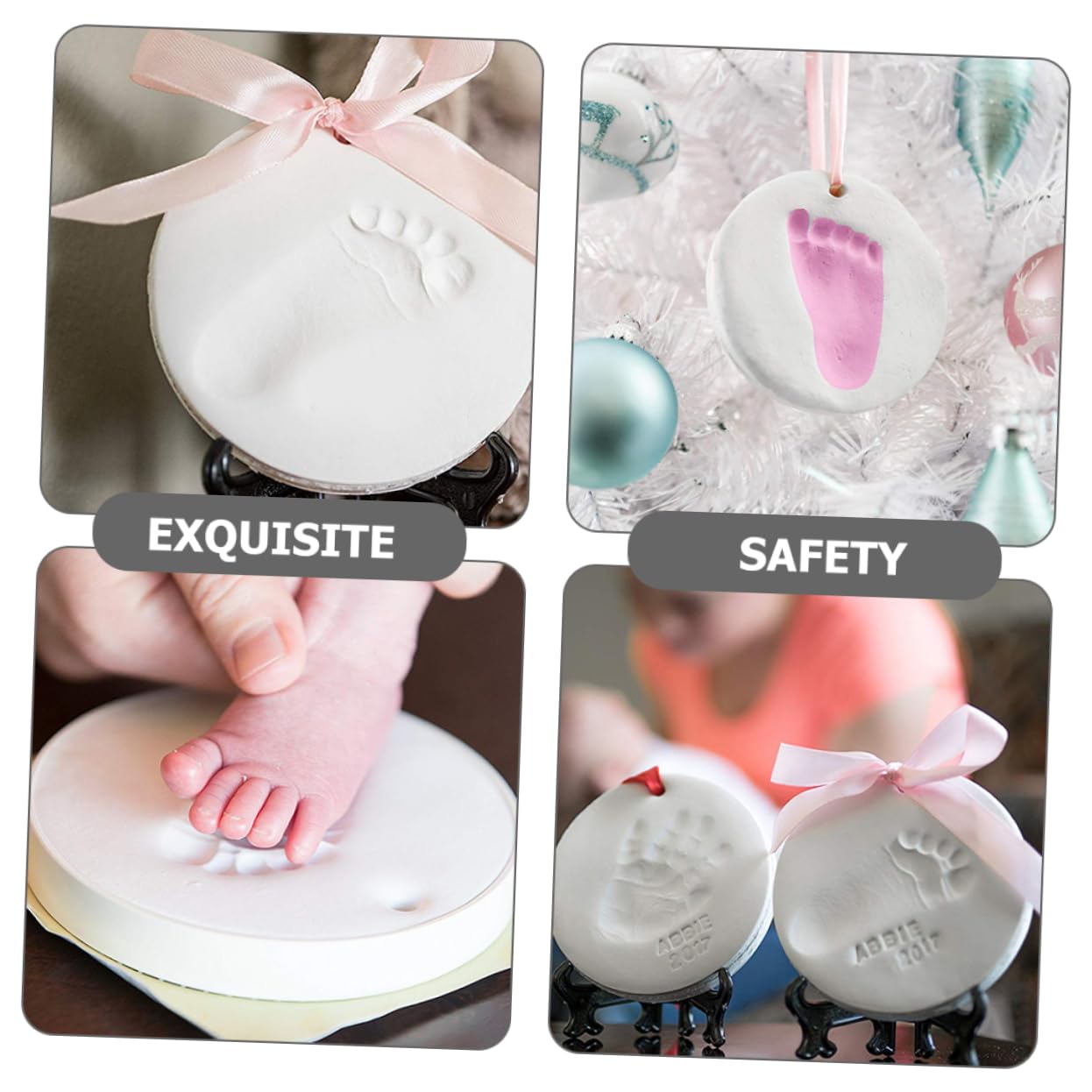 TOYANDONA 4pezzi Kit Impronte Mani e Zampe Ragazzo Ragazza Regalo per Nascita Argilla per Ricordi di Crescita
