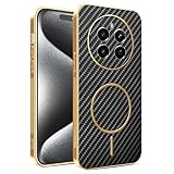 Kainevy Coque pour Realme Narzo 70 Compatible avec MagSafe Silicone Case Texture en Fibre de Carbone 3D, Etui Protection Antichoc Rsistant  la Rayure Fine Ultra pour Femme Homme (Noir)