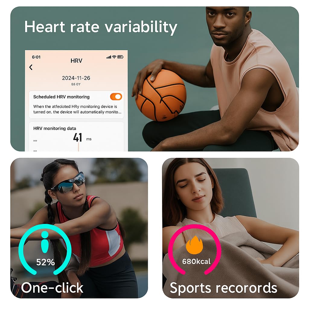 Elprico Banda de Rastreador de Fitness sin Pantalla, Actividad Impermeable y Monitor de Sueño con Batería de 45 Días, Banda de Salud Inteligente para Hombres y Mujeres (Black)