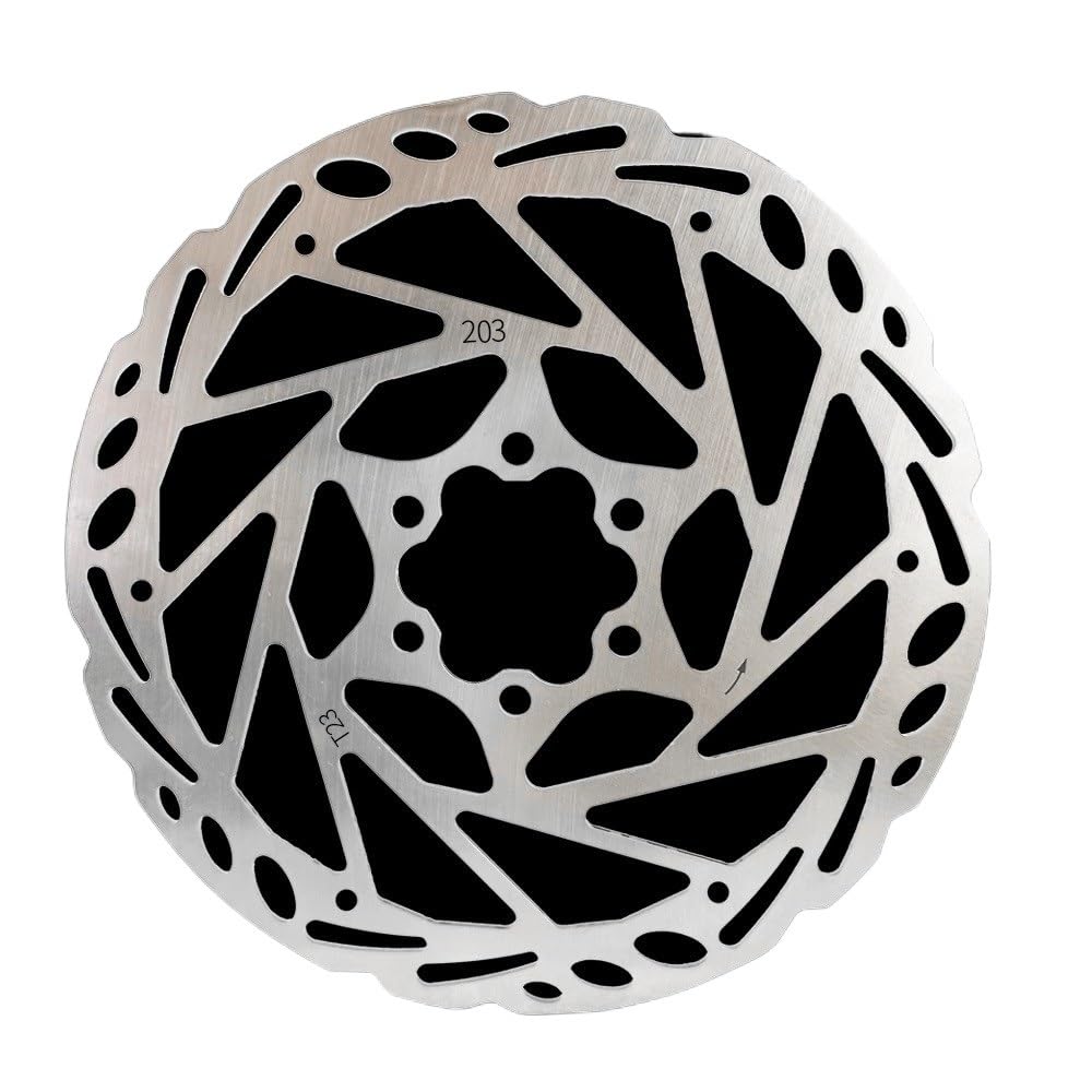 Freni A Disco Mtb Disco freno for bicicletta elettrica con spessore 2,25 mm, rotore ad alta resistenza da 160/180/203 for moto(203mm)