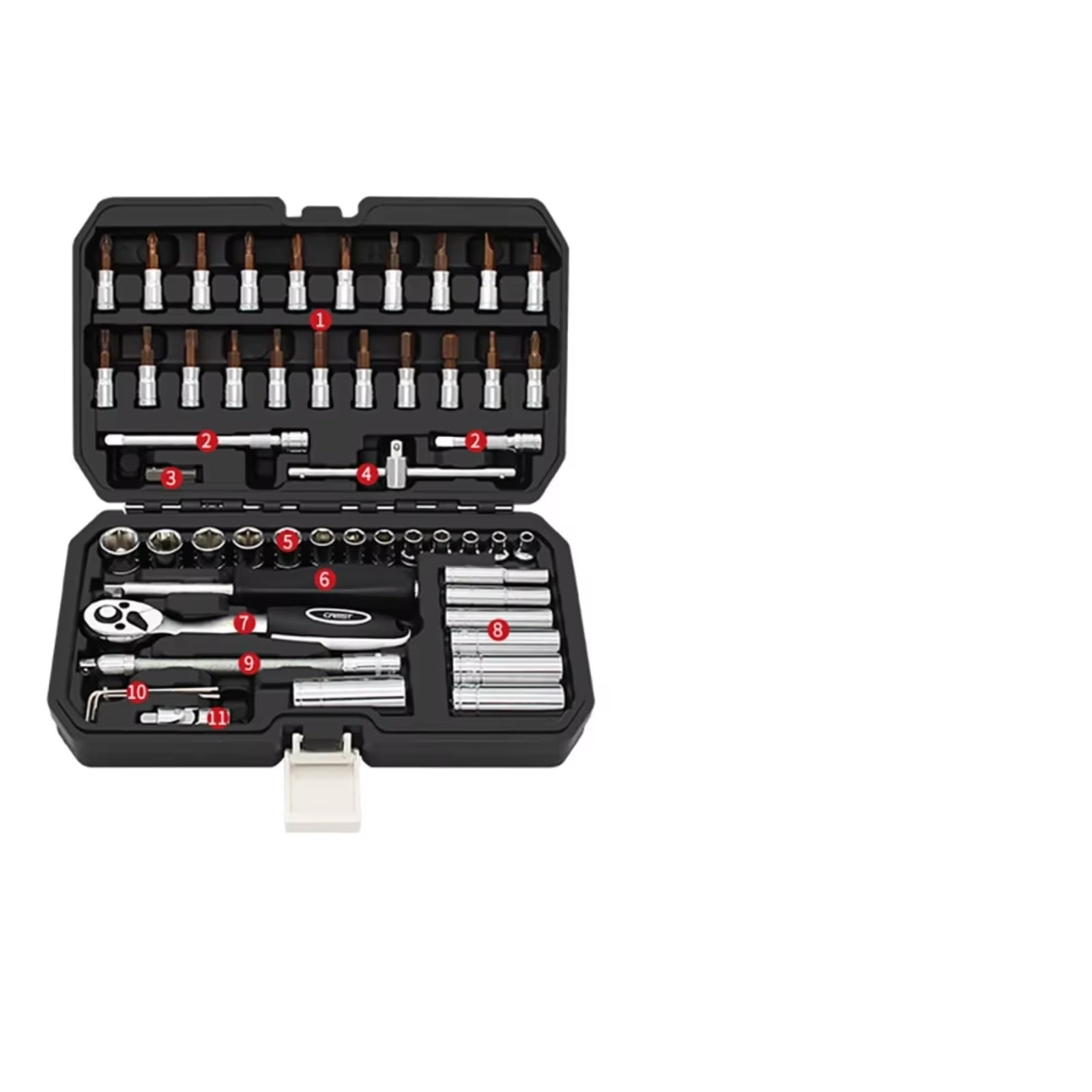 Set attrezzi da meccanico 53 Pz/scatola 1/4 Di Pollice Chiave A Cricchetto Cacciavite Drive Socket Set Chiave Di Riparazione Auto Set Di Strumenti Di Utensili A Mano