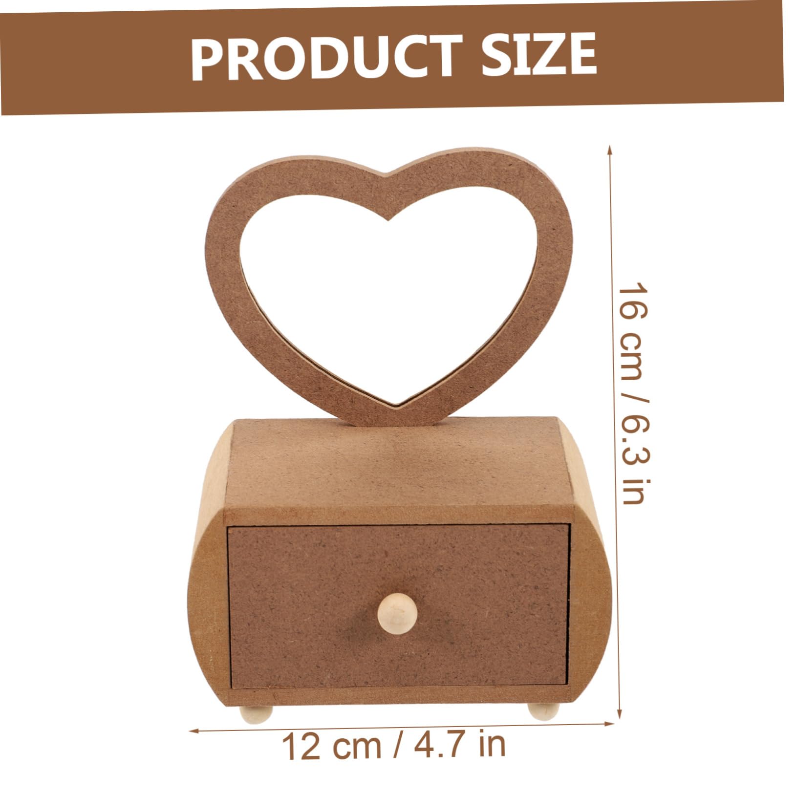 Ipetboom Wooden Vanity Dresser for Creative Storage Box with Mirror Educational Craft for Imagination Manual Skills Development for Projects