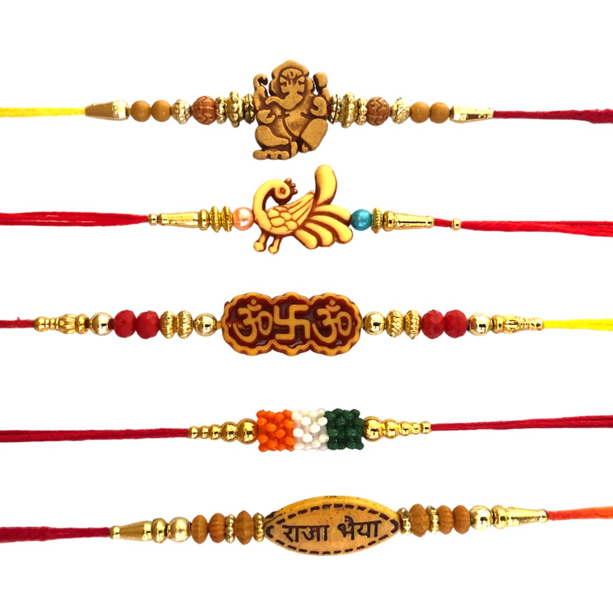 SLNDOKTG Rakhi Pour Frère Bhaiya Bhabhi Raksha Bandhan Cadeau Rakhi Fil Rakhi Bracelet Indien Festif Rakshabandhan Bro Ensemble Cadeau Rakdi Rakhee Coffret Cadeau 0f 1, Soie, Pas De Gemme