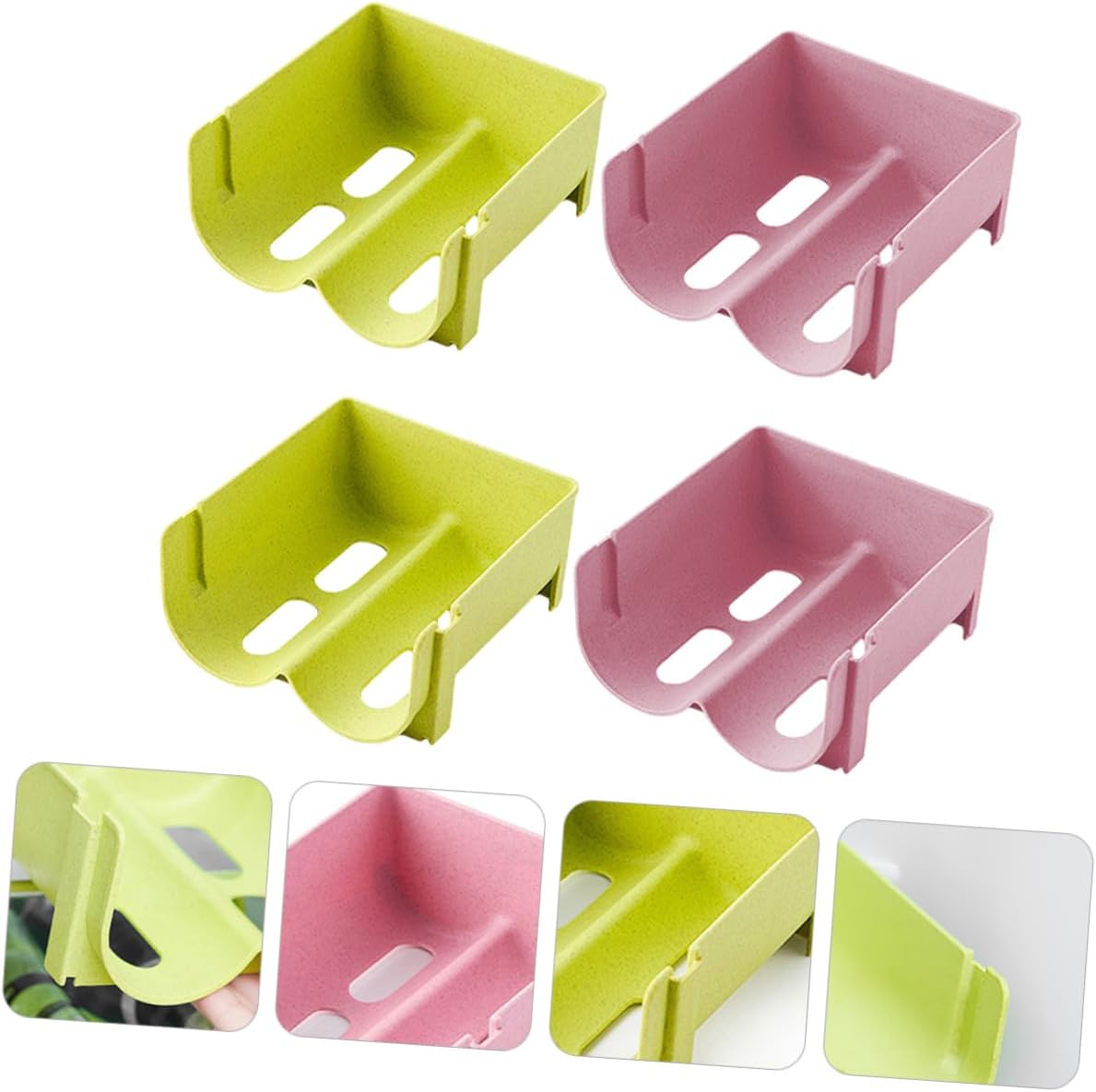4Pcs Stackable Refrigerator Drink Can Storage Rack for Soda