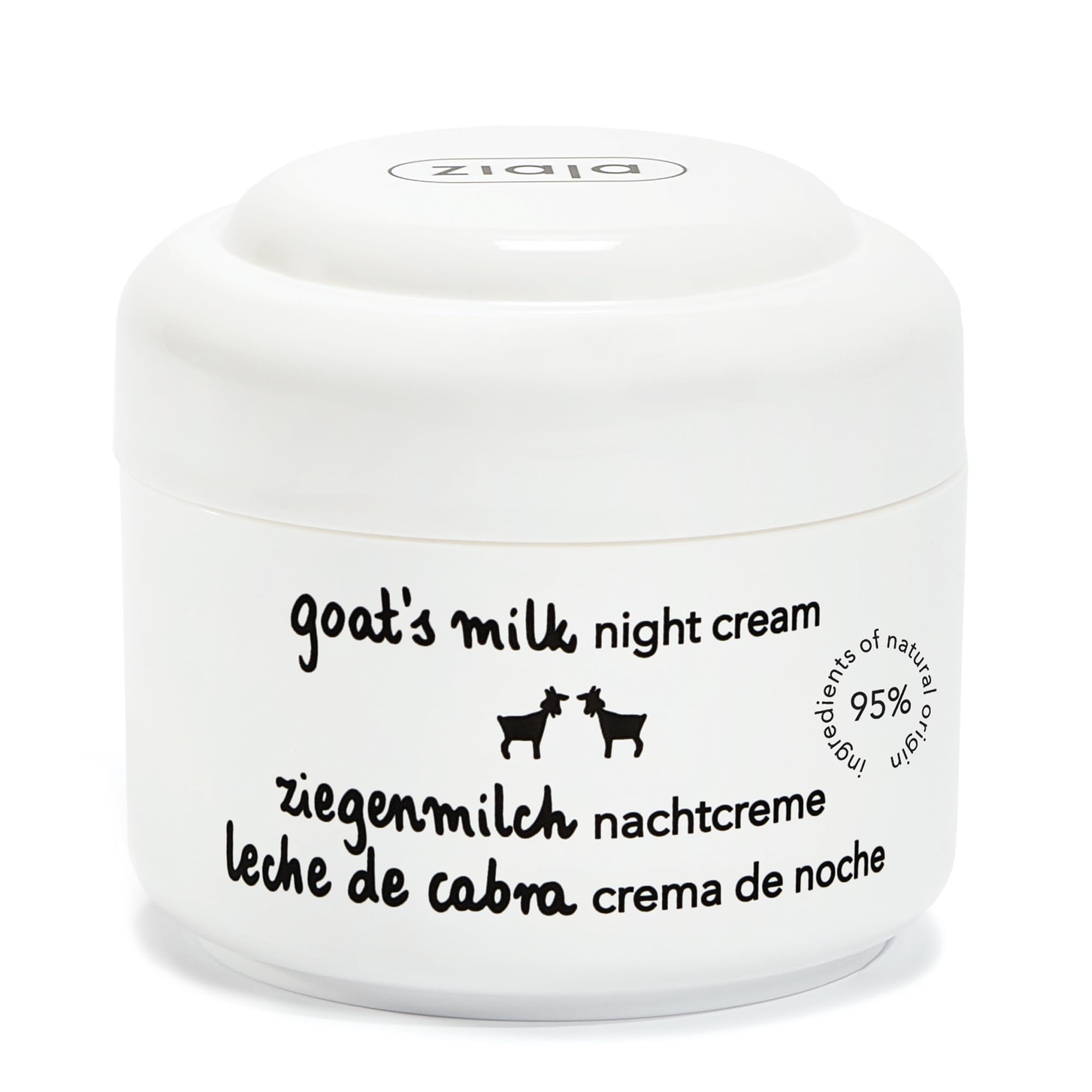 Ziaja Goat’s Milk Night Cream, 50 ml - Nourishing Anti-Ageing Moisturiser for Dry and Wrinkle-Prone Skin