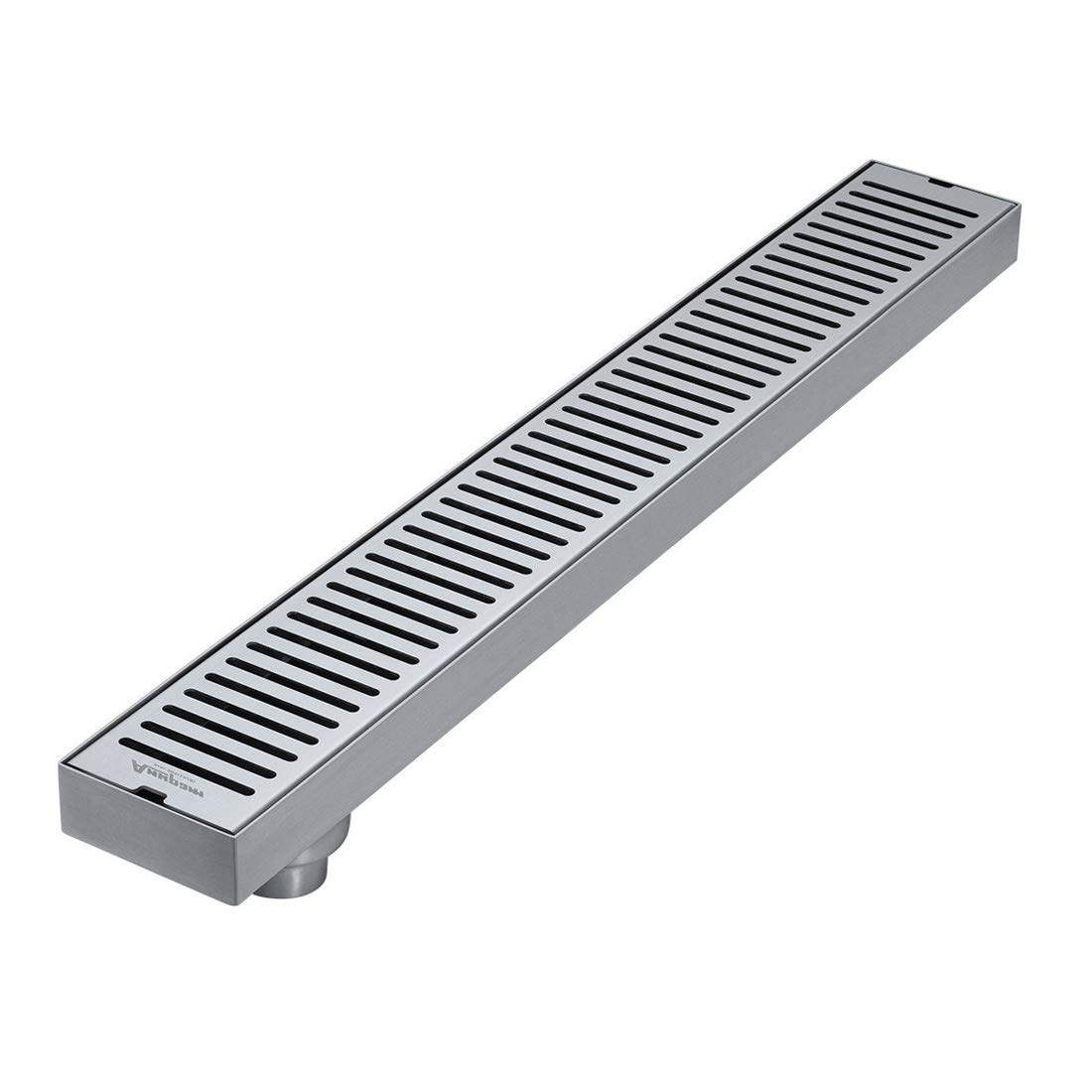 Anupam Linea Linear Shower Drain with Removable Wave Pattern Stainless