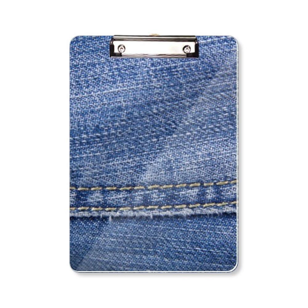 Porte-bloc A4 en jean cowboy résistant avec doublure textile douce - 5