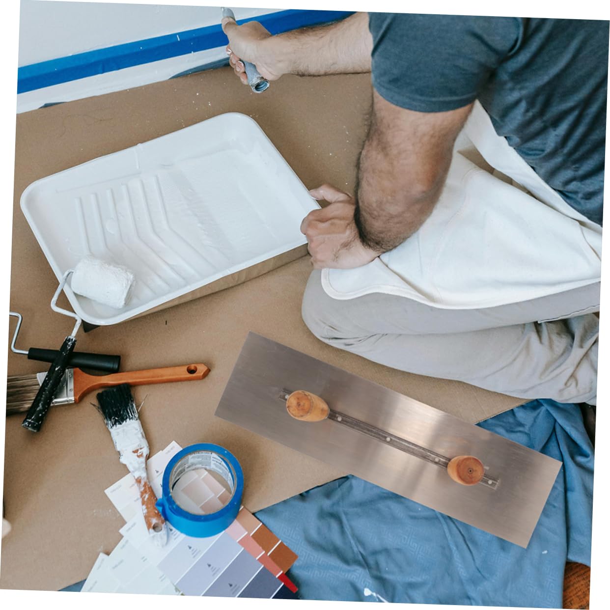 HOMSFOU 2piezas Putty Cutter Trowel De Inoxidable Para Acabados Ladrillo Herramienta Dura Para Construcción y Reparación De Muros