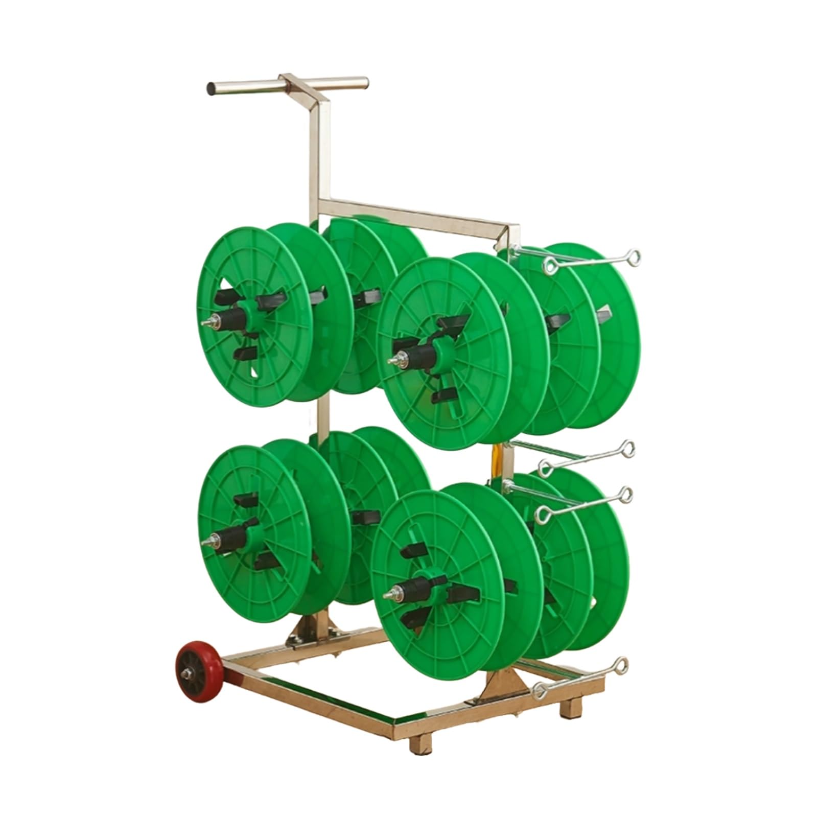 Support de bobines de fil en acier inoxydable et distributeur de câble robuste
