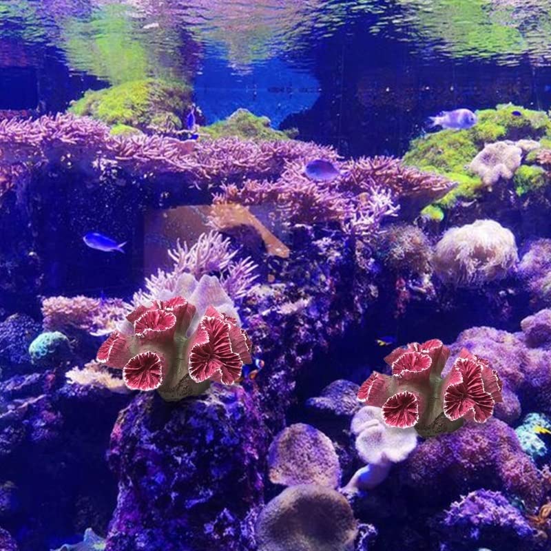 Acuario rojo Artificial Coral plantas subacuáticas... - Grandado