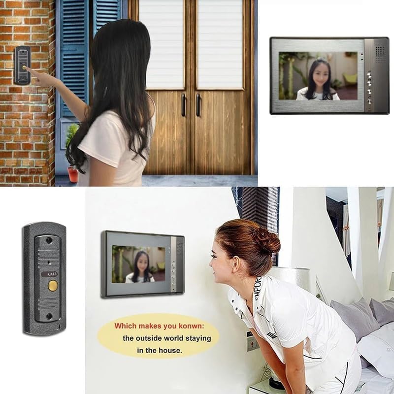 Image of MX Video Door Phone Call Button - Waterproof Outdoor Doorbell for Home, Villa, Apartment & Office, Wired Video Intercom System with 1 Call Button, Durable Security Entry Access