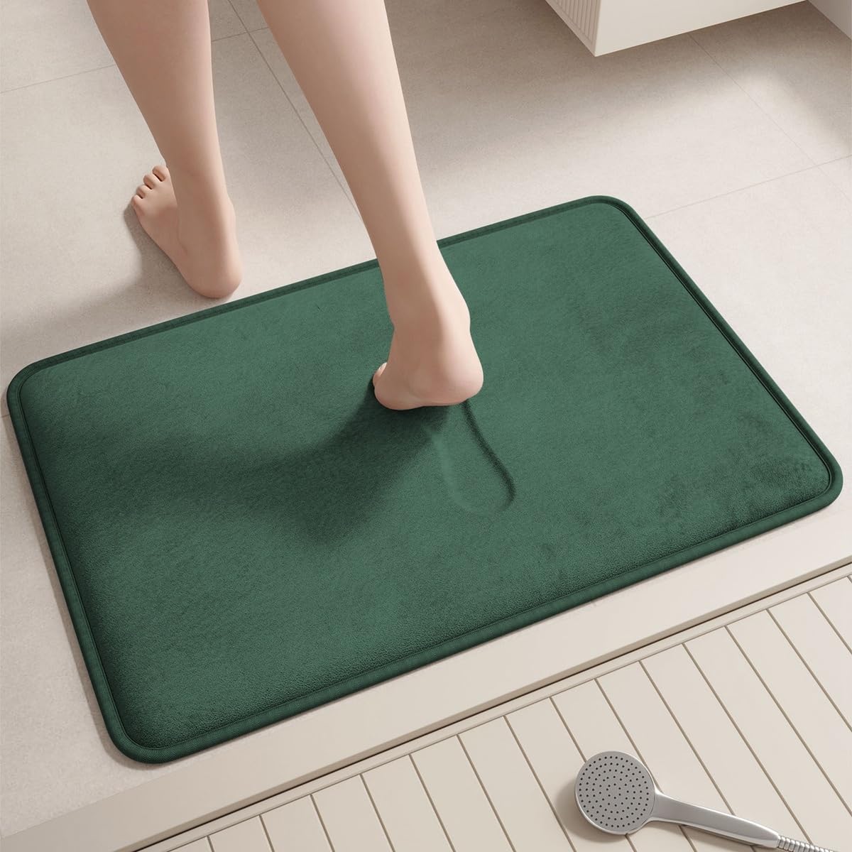 Home Alfombra de baño Antideslizante Suave Mullida Alfombra Bañera Alfombra Ducha Mullida Espuma con Efecto Memoria Lavable(D,60x90cm)