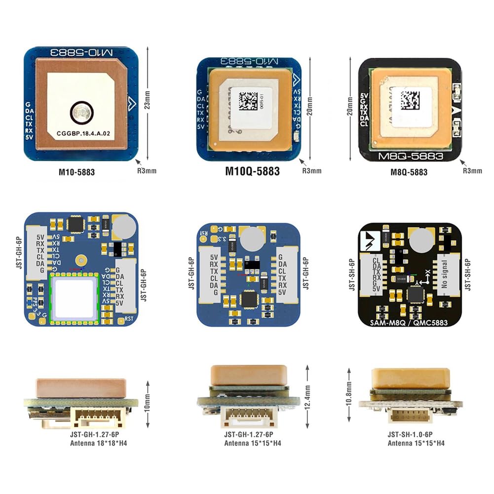 Moduł GPS M10Q-5883 72-kanałowy moduł GPS SAM-M10Q i kompasu GNSS QMC5883L Cyfrowy AirSpeed ​​4~9V do dronów wyścigowych RC FPV