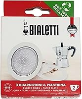 Vista 1 de Bialetti Junta y filtro - Moka/Dama (2 tazas), Aluminio, Color Blanco (0800002)
