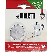 Bialetti Gasket & Filter - Moka/Dama 2 Cup, Aluminio, Color Blanco 0800002