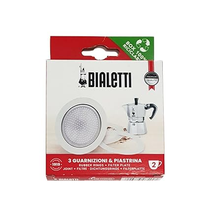 Bialetti 800002 Espressokocher, Aluminium, Aluminio, Color Blanco