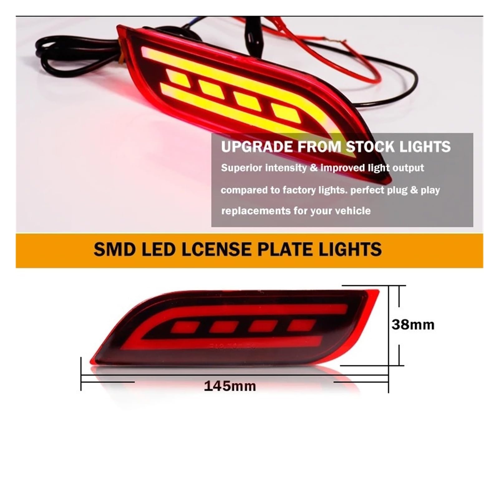 Pilotos Traseros coche Para Subaru Para Impreza Para WRX Para STi XV Para Crosstrek Reflectores Parachoques LED Luces Antiniebla Traseras 12 V(Smoked Lens)
