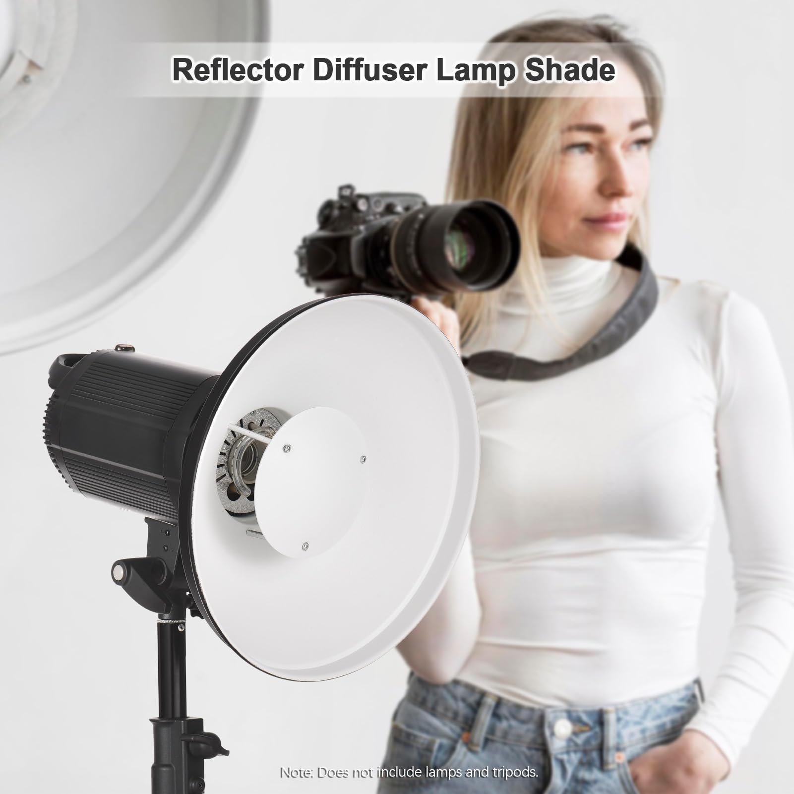Andoer Réflecteur Standard Beauty Dish Bowens Mount avec Diffuseur Blanc Réflecteur Grille en nid d'abeille pour Photographie de Portrait en Studio Lumière Stroboscopique Flash