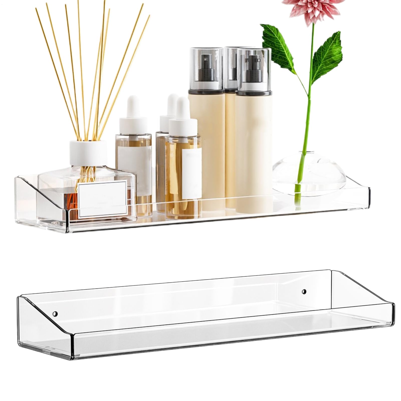 Présentoir de parfum multicouche mural avec étagères flottantes