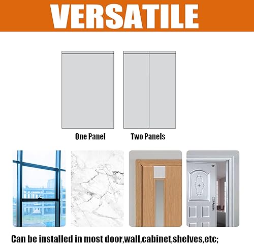 Miniatura 7 de Liveinu Cortinas de gabinete Ramio para cocina, baño, cortina a prueba de polvo para estantes, panel de pared, puerta colgante, gancho y bucle,