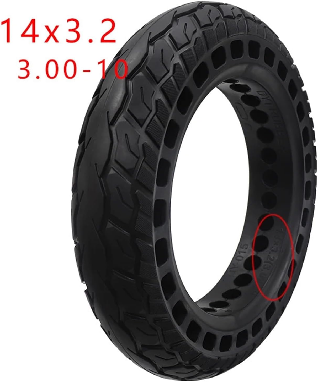 Compatible for 14x3.2 Solid Rubber Tire, 3.00-10 Solid Tire for Motorcycle