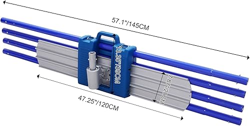Miniatura 2 de Bull Float Aluminio Magnesio Aleación Concreto Flotador 48"x8" Kit de Junta de Extremo Redondo Herramienta Herramienta Herramientas de Cemento