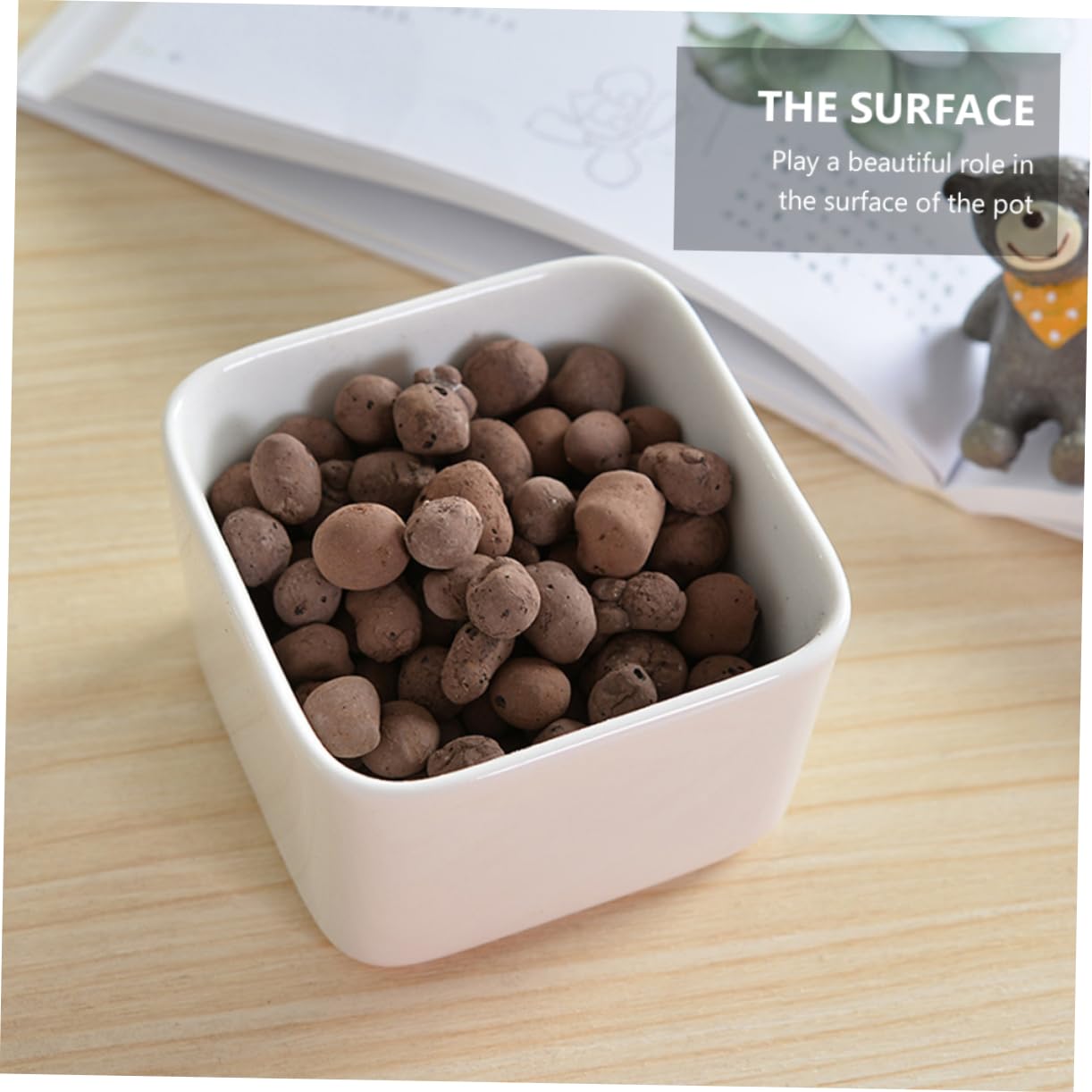 TOYANDONA Blähton 1kg für Blumentöpfe, Ton und Schiefer, Braunton