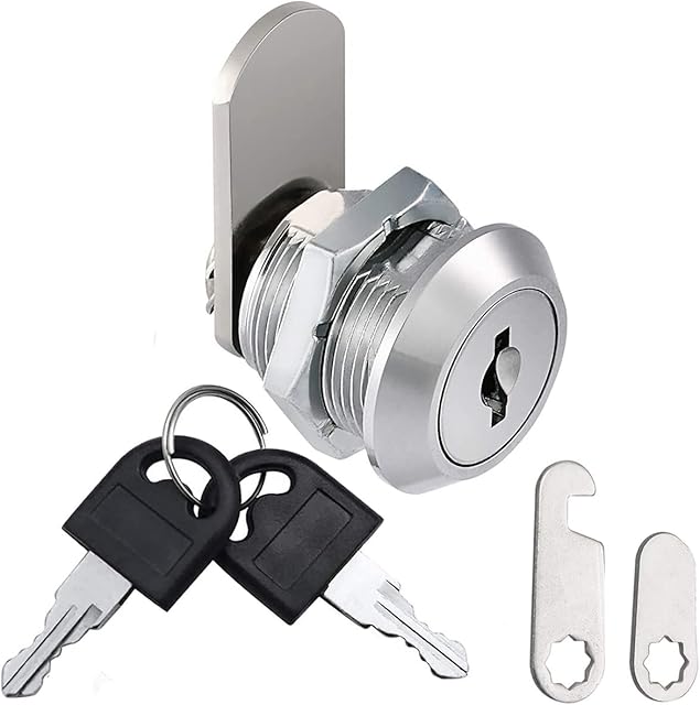 Litensh 5/8 Inch Security Mailbox Lock, 16mm Letter Post Box Lock, Cabinet Drawer Cam Lock, Toolbox Door Cupboard Locks with Keys (1, 16mm)