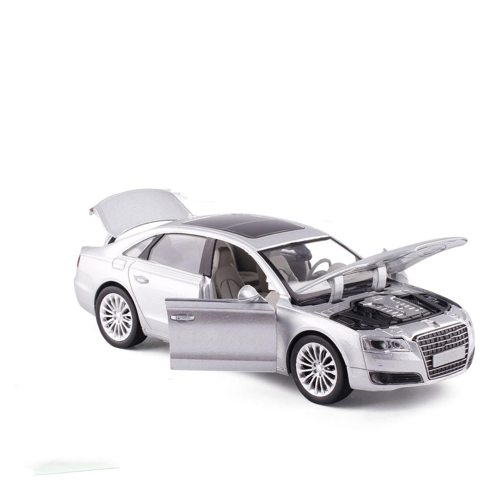 AUDSNI Die-Cast Diecast Car Model 1:32 For A8 Alloy Die Casting Model Car Ornaments(Silver)