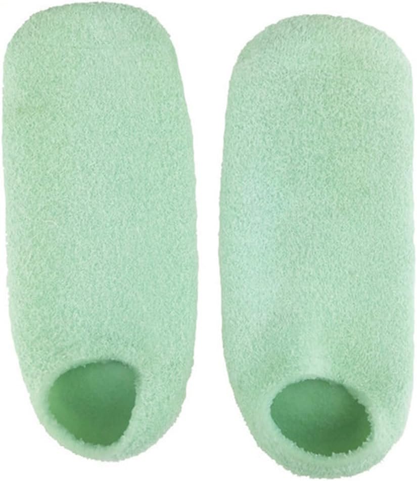 HEALLILY Moisturizing Gel Booties Gloves Set for Dry Skin Dry Hands Feet Cracked Heels Cuticles Rough Skin Dead Skin Lotions Socks for Spa Home Salon 1 Set