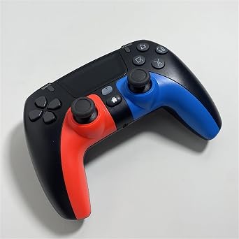 Switch コントローラー ワイヤレス ゲームパッド Pro/Slim/iOS/Switch/PC と互換性あり、モーションモーターとオーディオ機能、ミニ LED インジケーター、USB ケーブル、滑り止め付き 赤青
