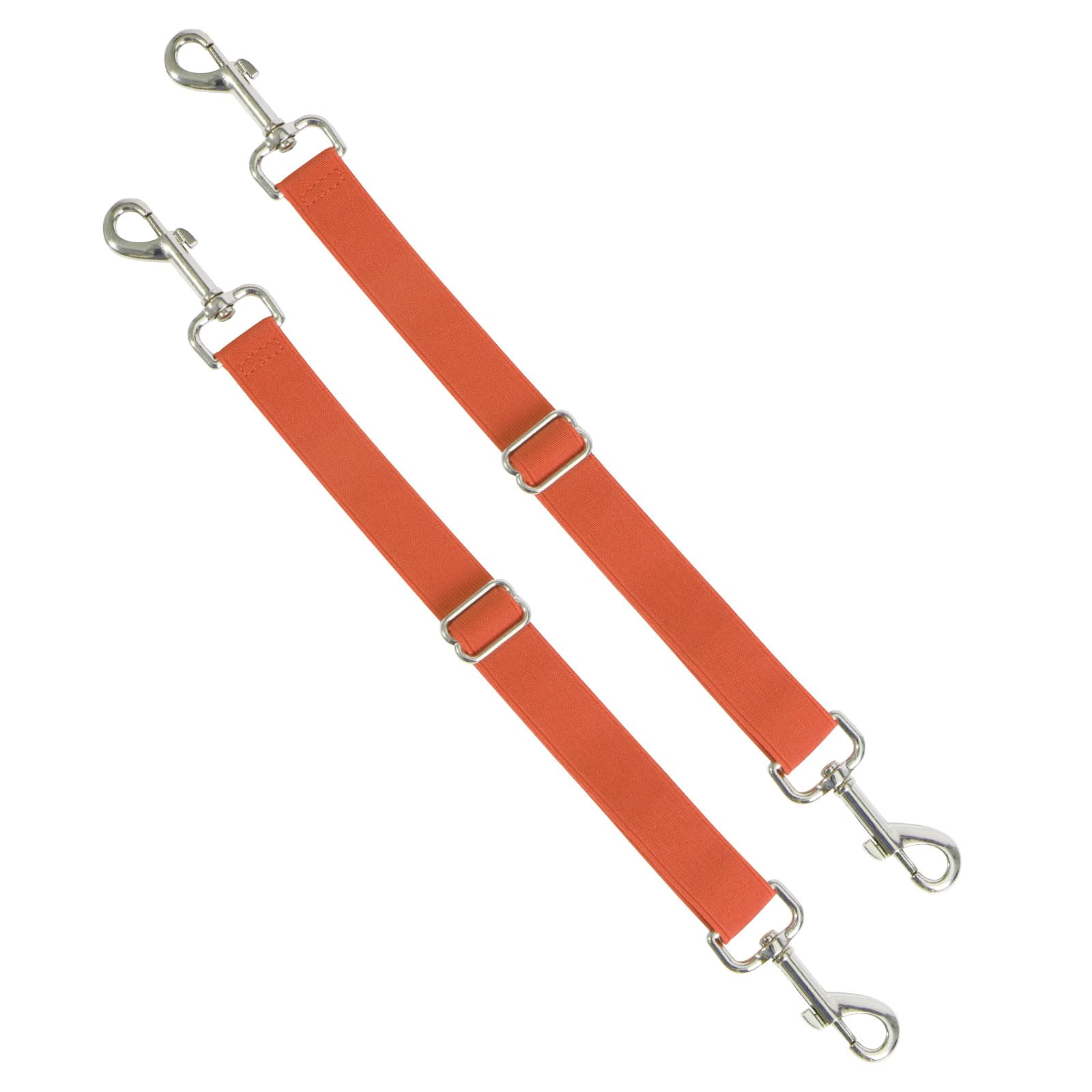 Harrison Howard Fully Elastic Horse Leg Straps Replacement Horse Blanket Sheet Leg Straps Adjustable Length with Flexibility Orange Medium