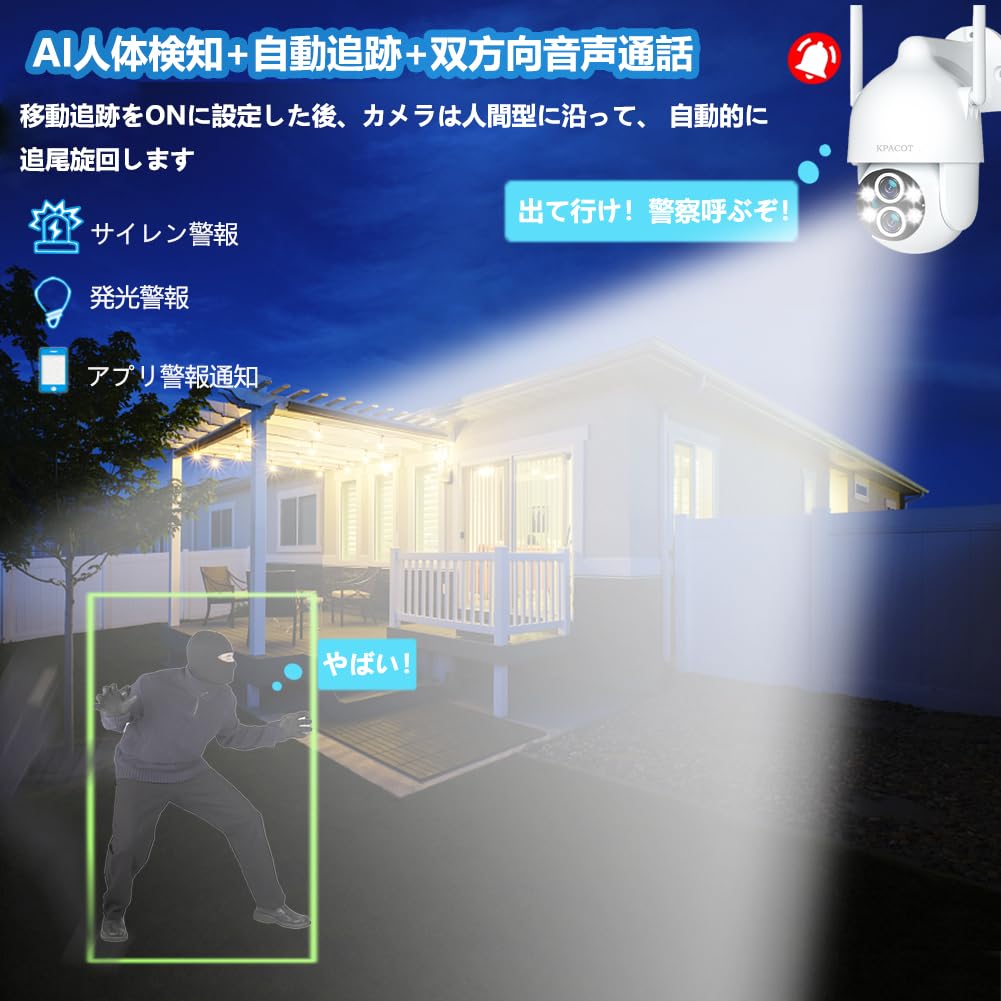 Amazon.co.jp: 【2眼式レンズ・10倍デジタルズームズーム】 防犯カメラ 