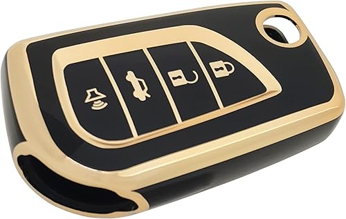 chyoekey Funda para llavero Toyota con llavero de TPU suave para llave de automóvil, compatible con Toyota Fortuner Tundra Camry RAV4 Highlander