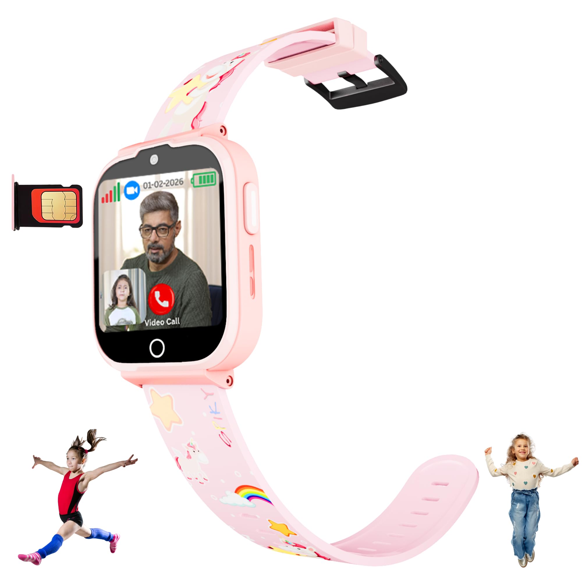 spiky cyclops 4g calling dewatering ip67 waterproof kids smartwatch | gps - lbs tracking, wifi, geo fencing, video call, voice call, sos | best for kids boys & girls | suitable for 4 to 14 years