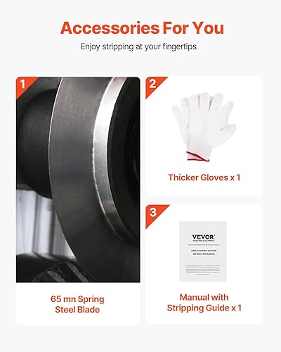 Miniatura 5 de VEVOR Máquina peladora manual de cables, pelador de cobre de 0.06 a 1.5 pulgadas con manivela o taladro accionado, referencia de profundidad