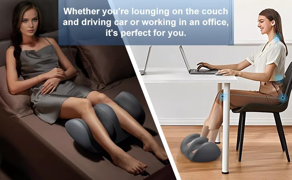 Image of ZYNTO Shiatsu Foot, Calf & Leg Massager for Pain Relief with Heat & Kneading function.Corded Electric Foot Massager Machine for Relief Tired Muscles Pain Relief,Promotes Blood Circulation Clockwise & Anti-Clockwise Rotation With Auto Shut-Off Feature. (STANDARD) (A1)