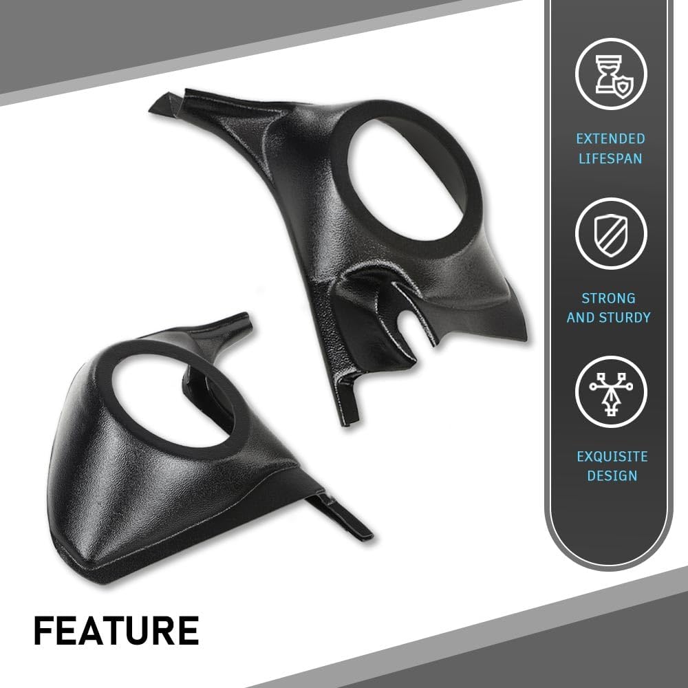 CHEDA Speaker Kick Panel Set Without Speaker Compatible with Chevy Monte Carlo, El Camino, Malibu, Oldsmobile Cutlass, Pontiac Grand Prix, Buick Regal 1978-1988.