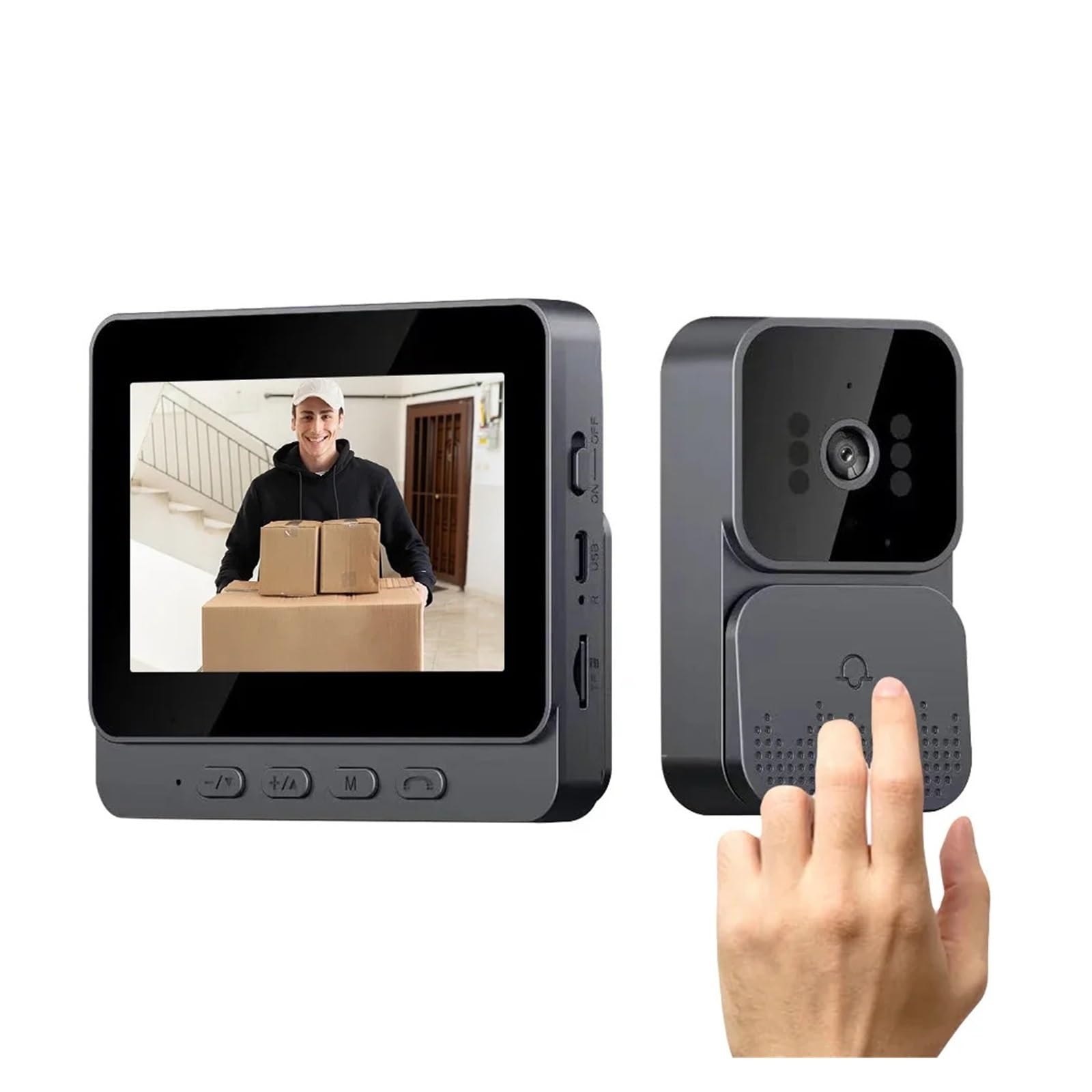 Sonnette vidéo interphone vidéo sans fil sonnette de porte 1080P IR