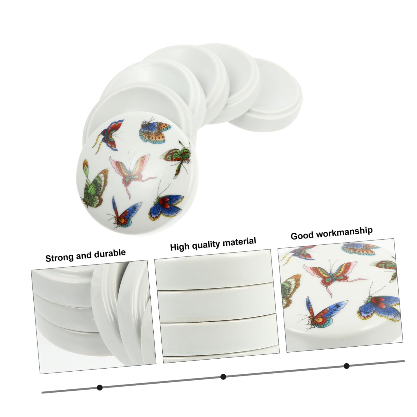 Gadpiparty Palette Céramique 5 Couches Empilable, Plateau à Mélange Peinture pour Artistes, Couleur Blanche avec Couvercle, Palette Polyvalente pour Aquarelle, Gouache et Peinture à l'huile,