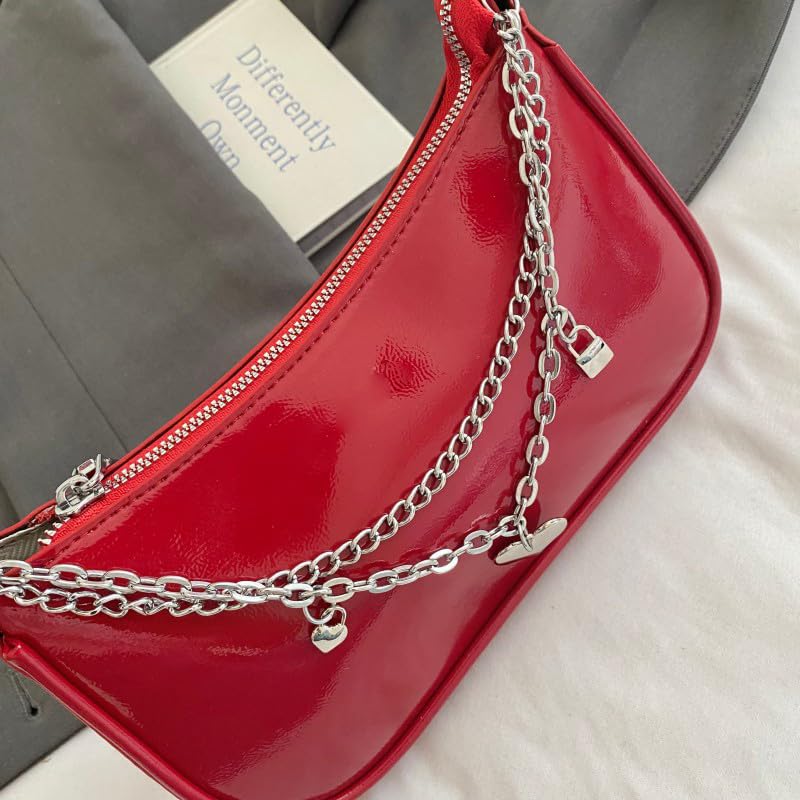 Women Elegant Underarm Bag PU Leather Casual Armpit Bag Solid Color All-Match Handbag Travel Shopping Work Handbag4