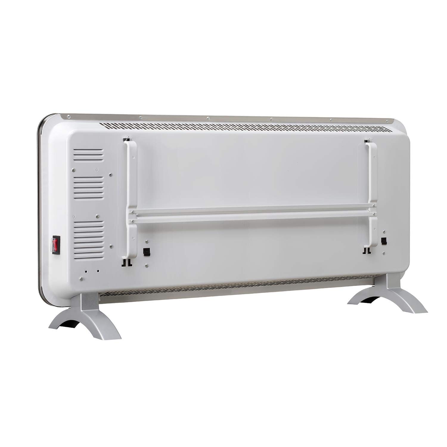 Concept KS4000 Convecteur électrique en verre Chauffage Thermostat Chauffage sur pied en verre trempé Affichage LED 1000/2000 W 20 m² (blanc)