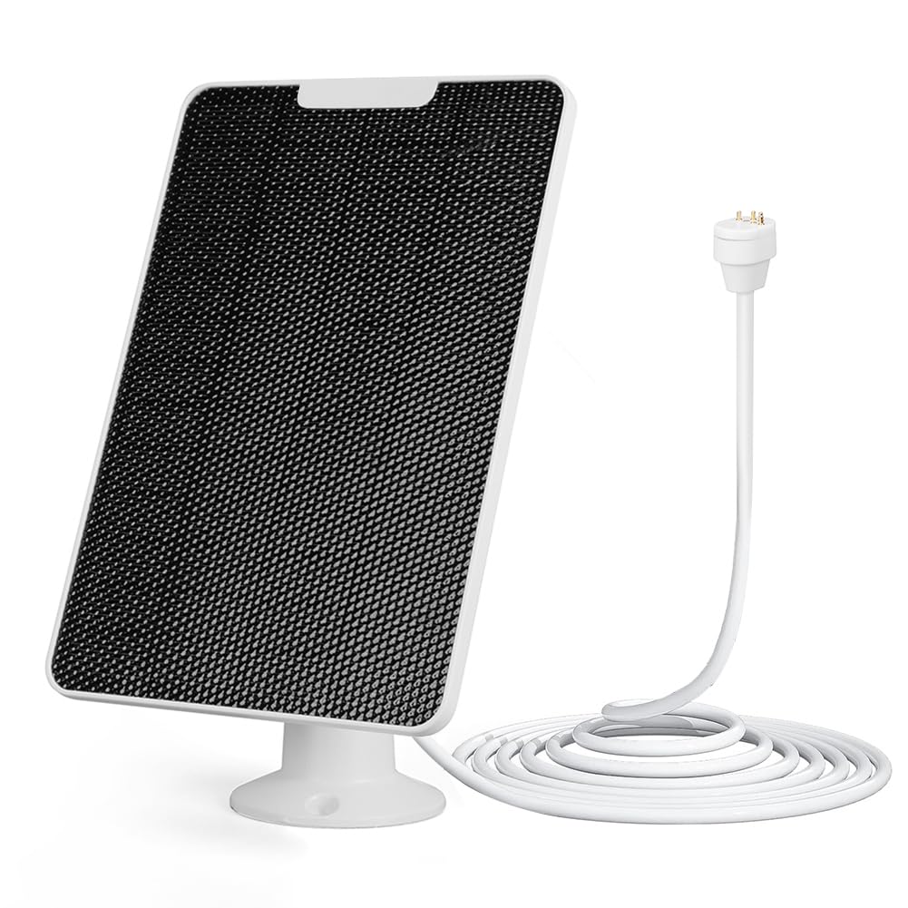 Panel słoneczny, Ładowarka słoneczna, panel słoneczny 10 W do montażu kamery, uchwyt ścienny IP65 ze wspornikiem i śrubokrętem obrotowy 360° do kamery Gogle Nest