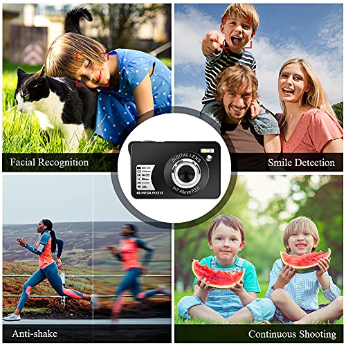 Digital Camera, 2.7K 48MP HD Camera Compact Camera Mini Portable Camera with 16X Digital Zoom and 2.7” TFT Screen Digital Camera for Kids Students Beginners (32GB SD Card & Battery Included) - Thumbnail 5