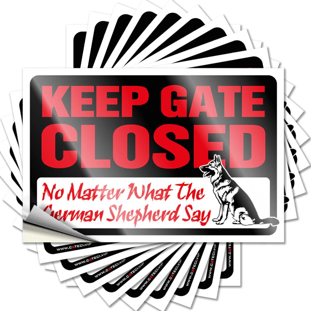 Tattoos Laptop Funky Keep Gate Closed No Matter What The German Shepherd Say for Friends - Halloween Easy Peel Removable(6X9CM)