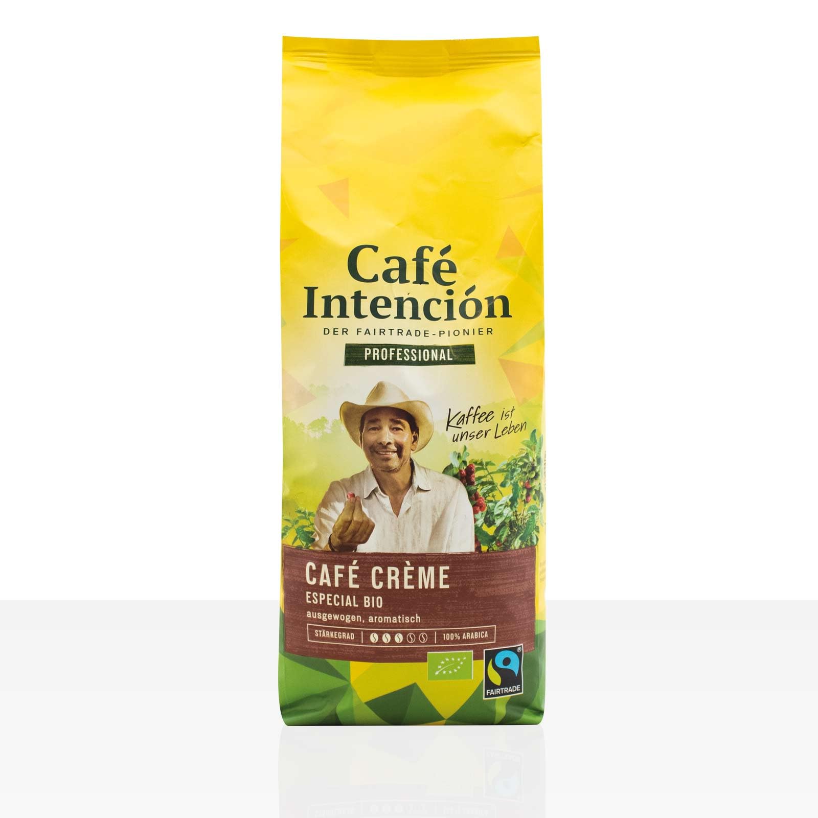 Kaffee CAFÉ CRÈME BIO FINO von Café Intención, 1000g Bohnen (6 Stück)