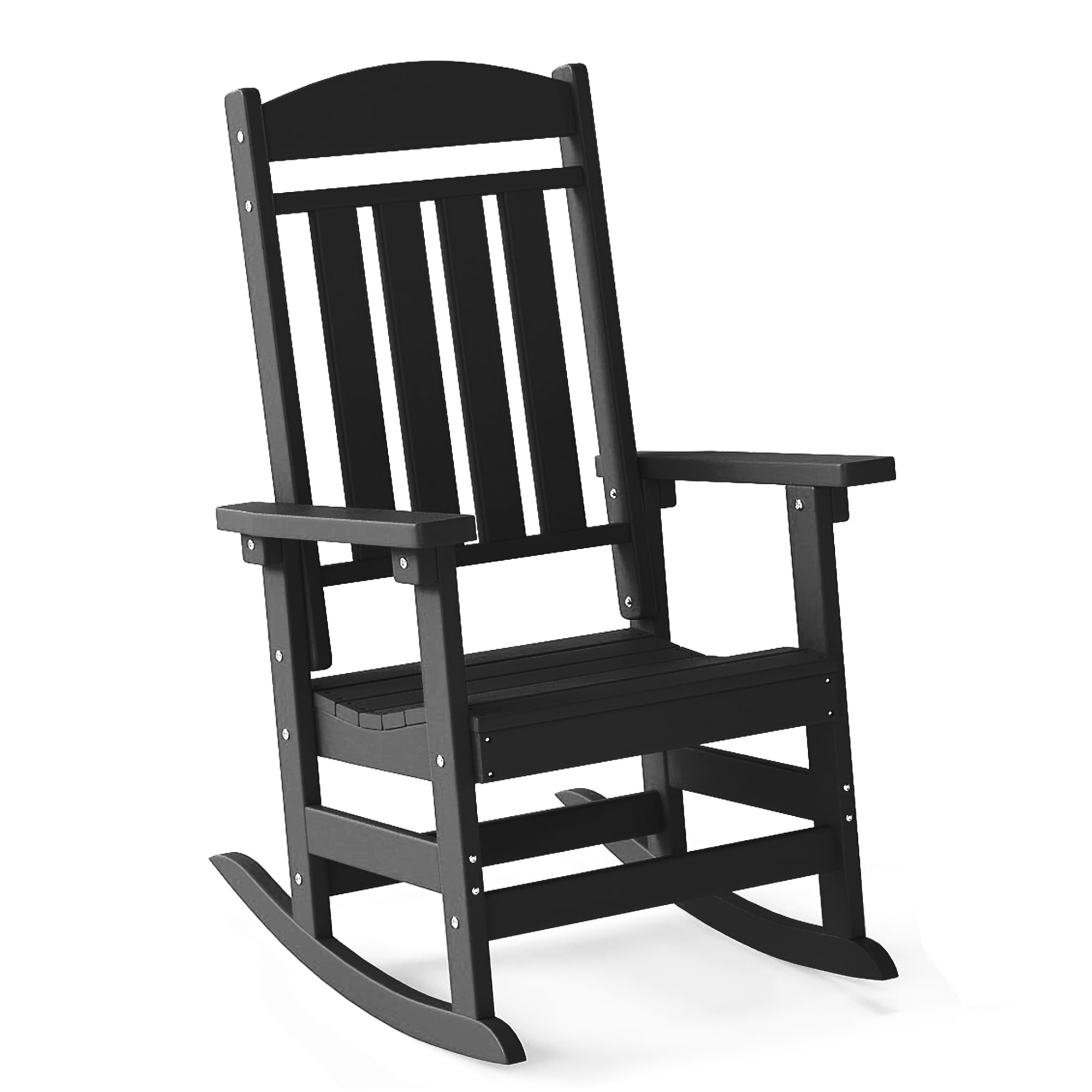 HDPE Rocking Chairs FOOWIN Outdoor Rocking Chair Set Of 2 - HDPE All ...
