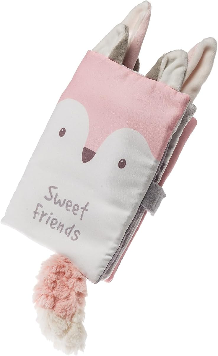Mary Meyer Cuddlebook Soft Cloth Book Baby Toddler Activity Toy, 8 x 5-Inches, Putty Sweet Friends