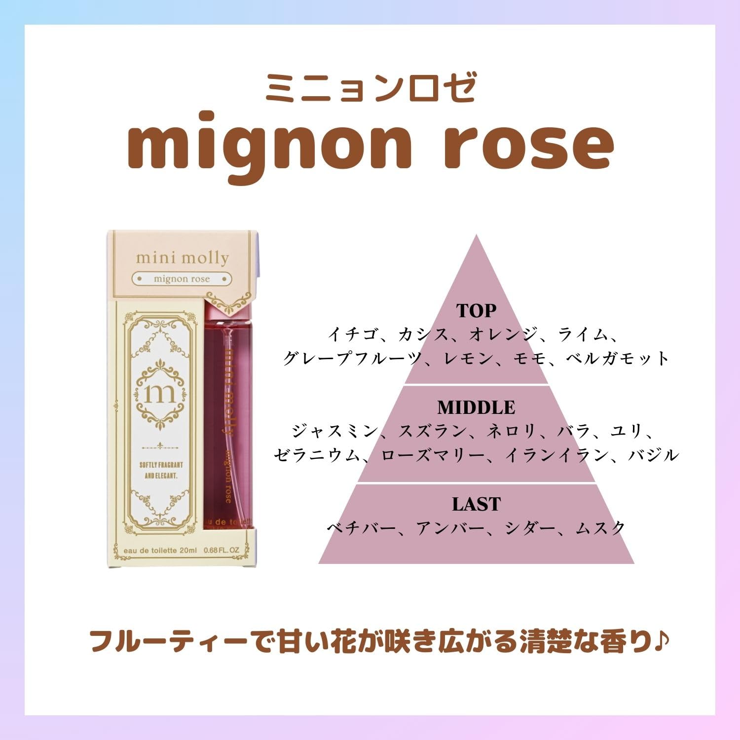 Amazon | minimolly オードトワレ ミニョンロゼ 香水 20ml | コスメ
